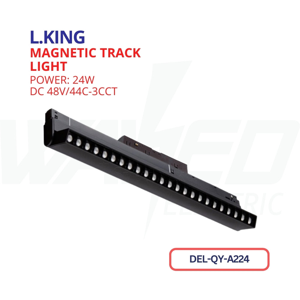 Magnetic Track Light - 24w - Black