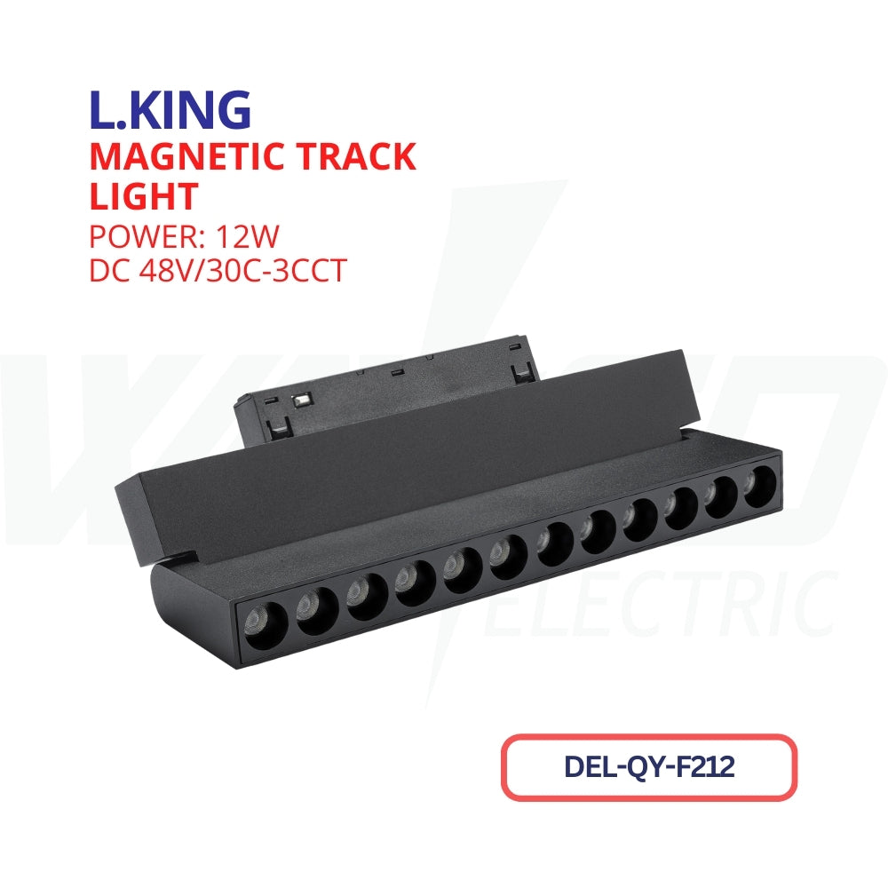 Magnetic Track Light - 12w - Black