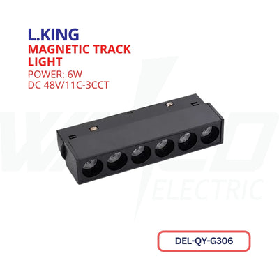 Magnetic Track Light - 6w - Black - Fixed