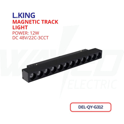 Magnetic Track Light - 12w - Black - Fixed