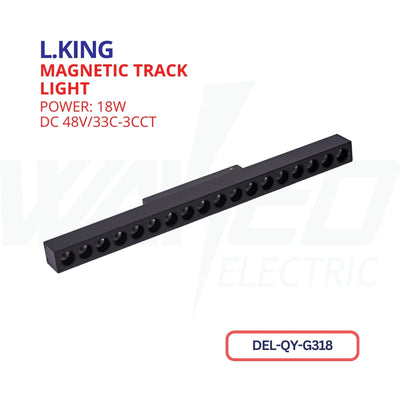 Magnetic Track Light - 18w - Black - Fixed