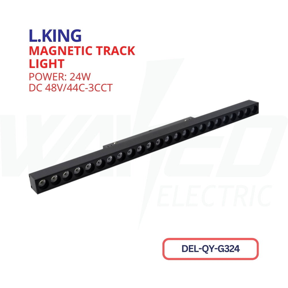 Magnetic Track Light - 24w - Black - Fixed