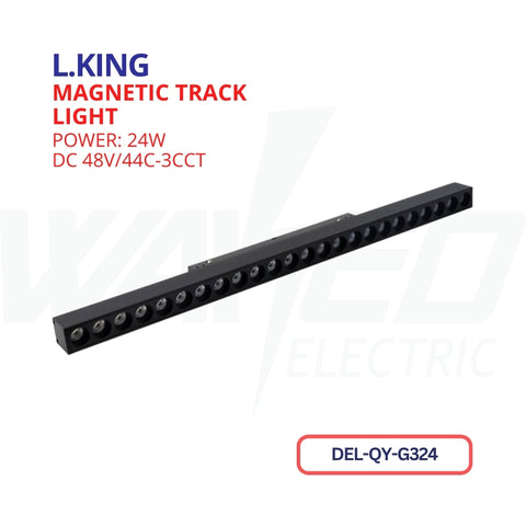 Magnetic Track Light - 24w - Black - Fixed