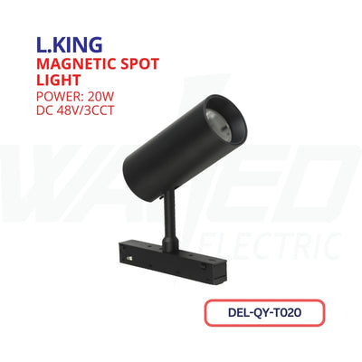 Magnetic Spot Light - 20w - Black - Movable