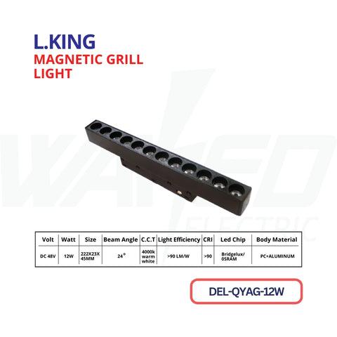 MAGNETIC ADJUSTABLE GRILL LIGHT - 12W