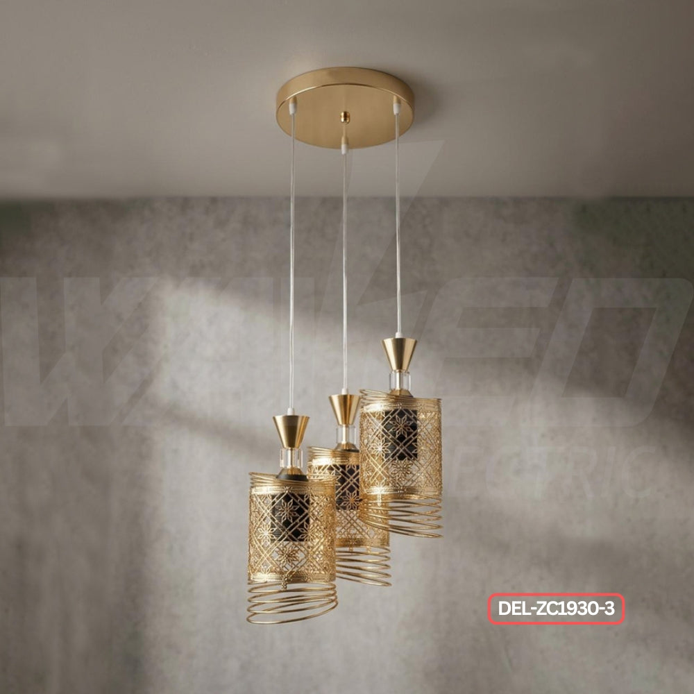 Modern Pendant Chandelier –  3 Lights