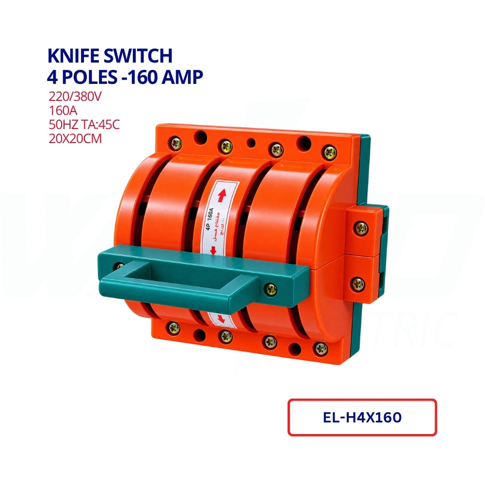 Knife Switch-4 Poles-160 Amp