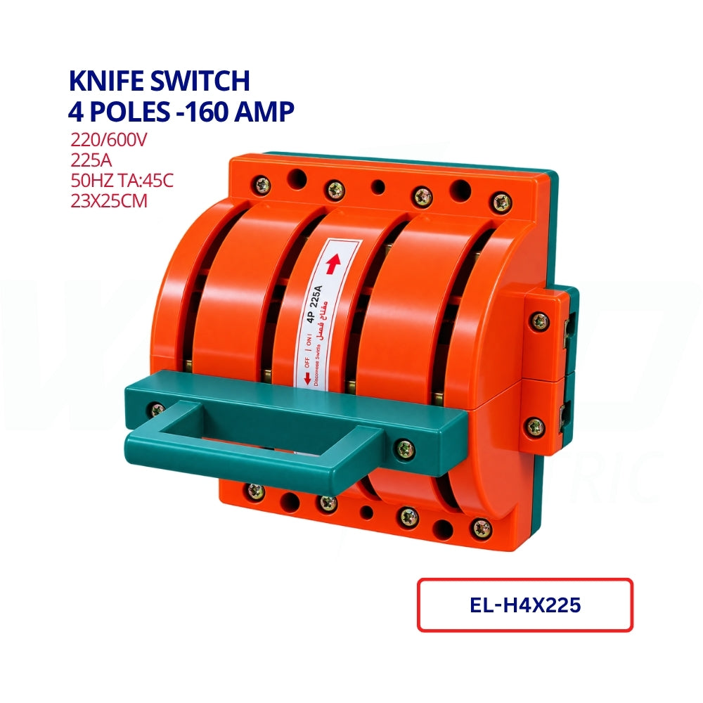 Knife Switch-4 Poles-225 Amp