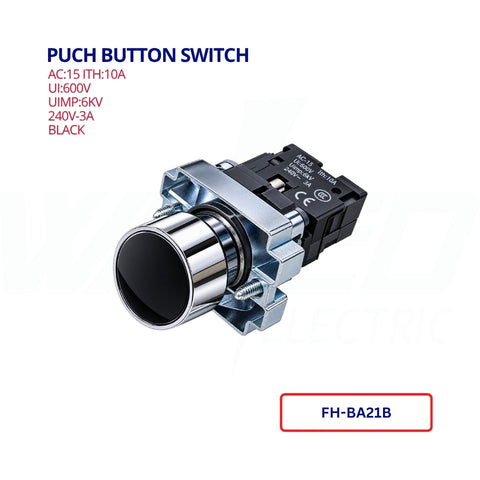 Puch Button Switch - Black