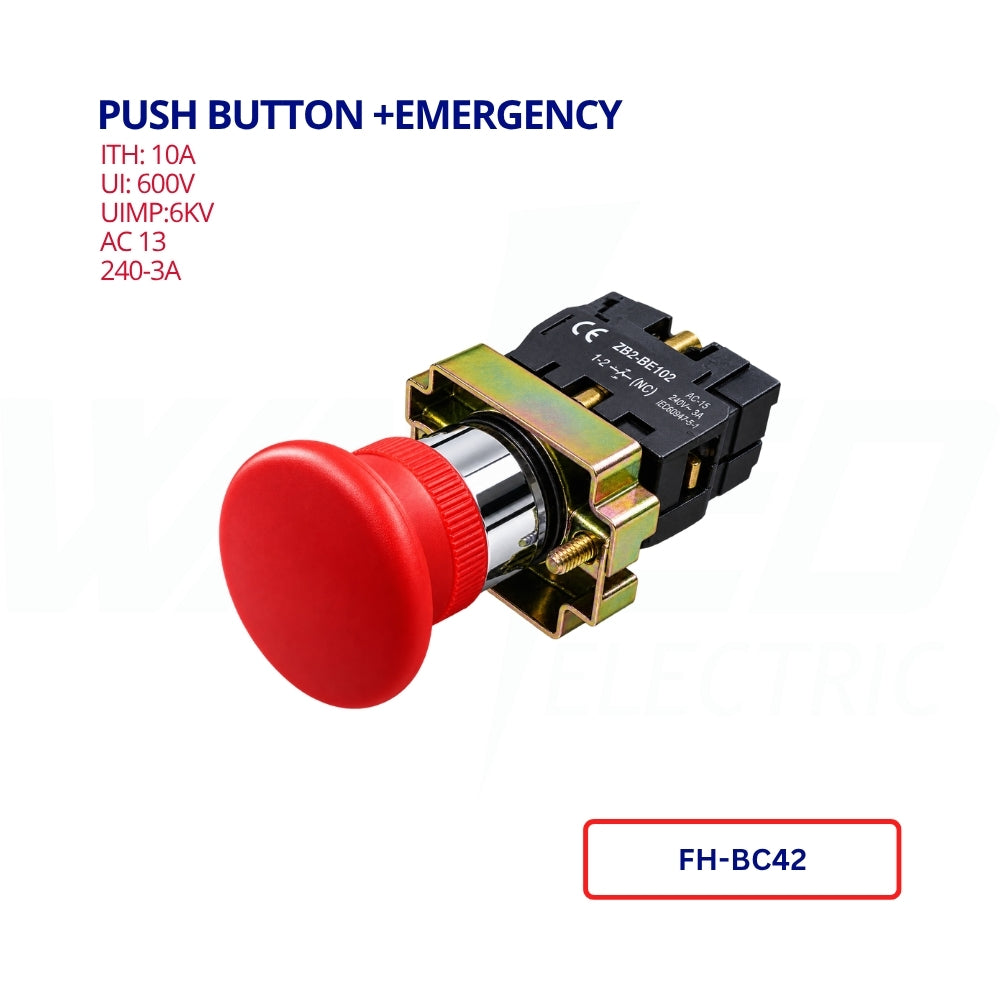 PUSH BUTTON +EMERGENCY