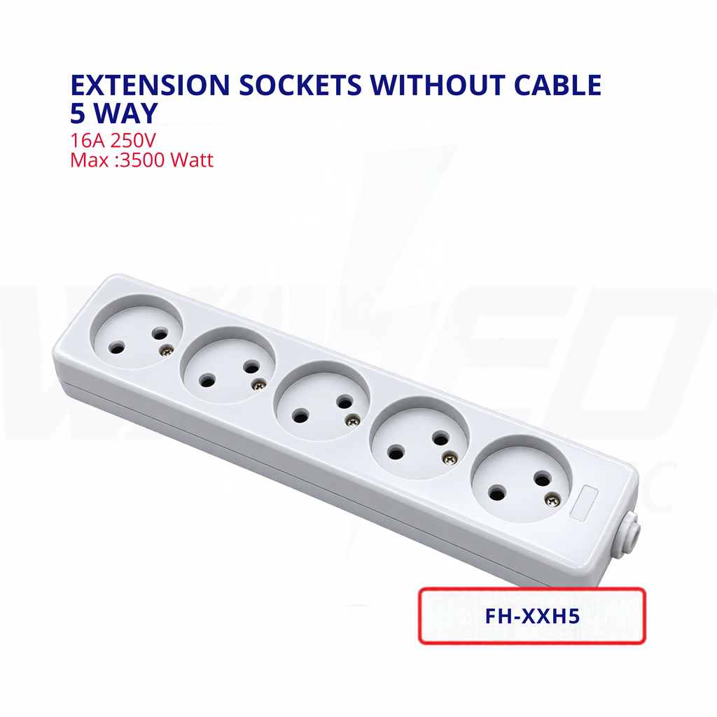 Extension Sockets Without Cable - 5 Way