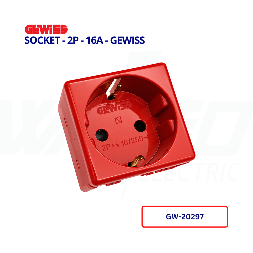 Socket - 2P - 16A - Gewiss