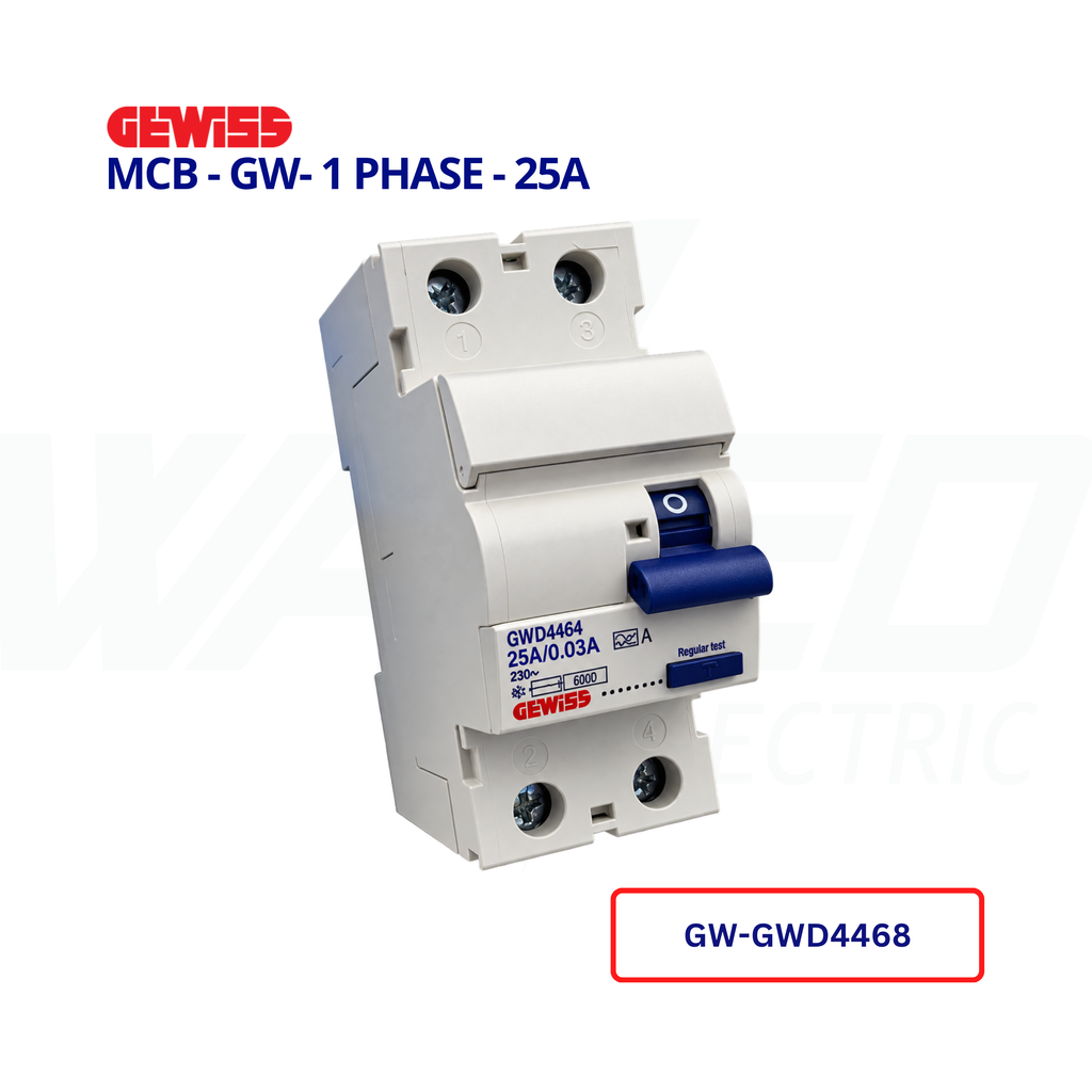 RCCB- GW- 2 Modules 2 Pole - 25A
