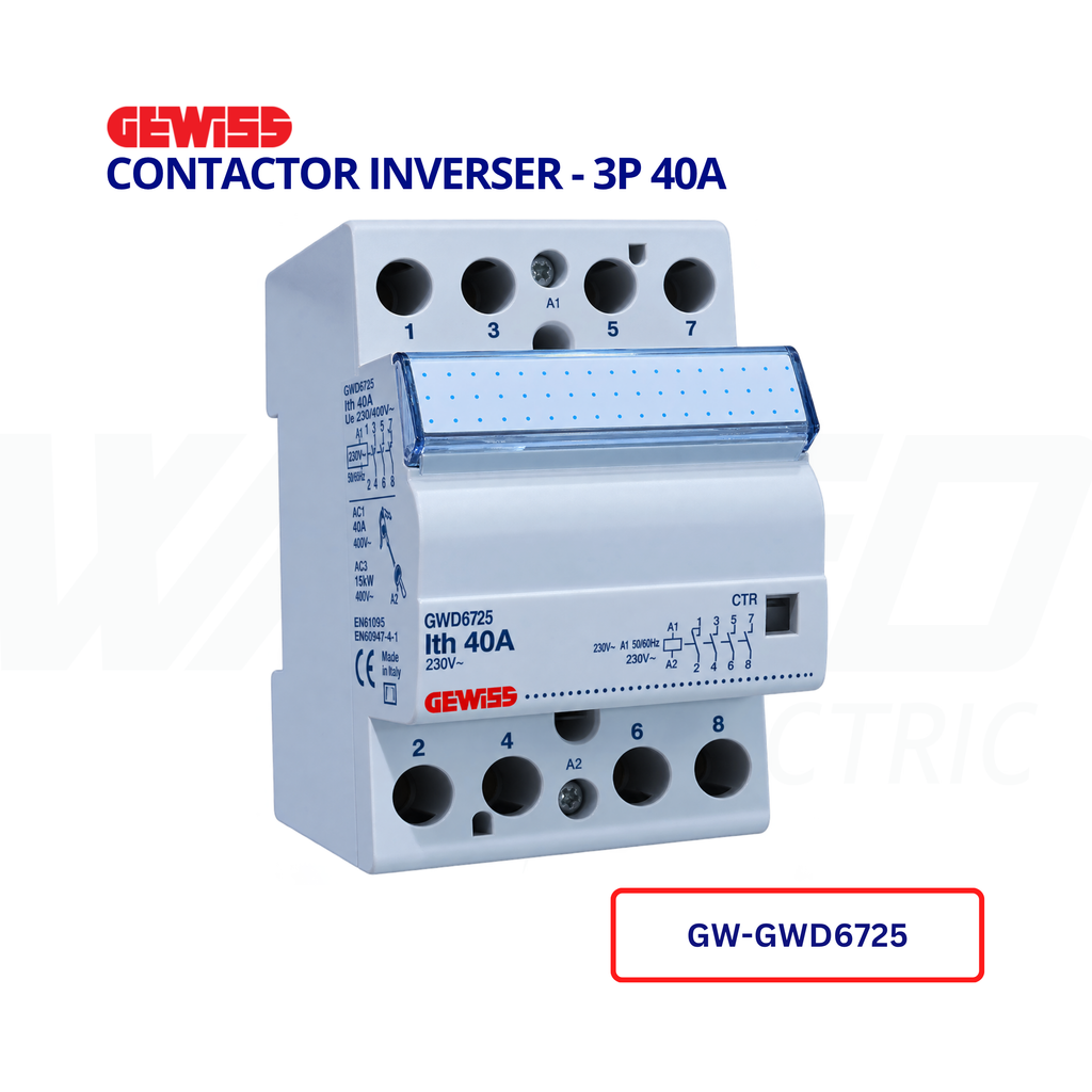 CONTACTOR INVERSER  - 3P 40A - GEWISS