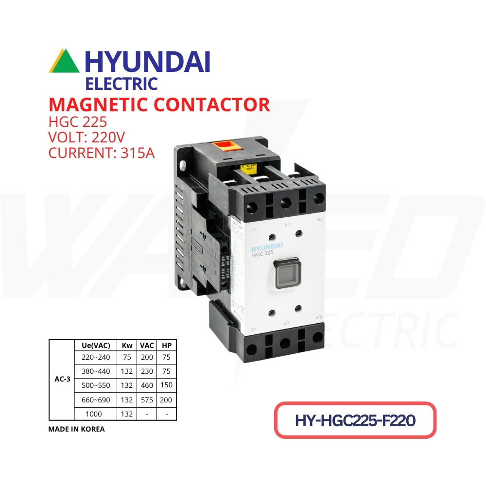 Magnetic Contactor - 315A - HGC225