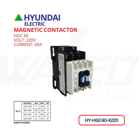 Magnetic Contactor - 60A - HGC40