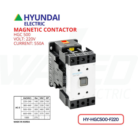 Magnetic Contactor - 550A - HGC500