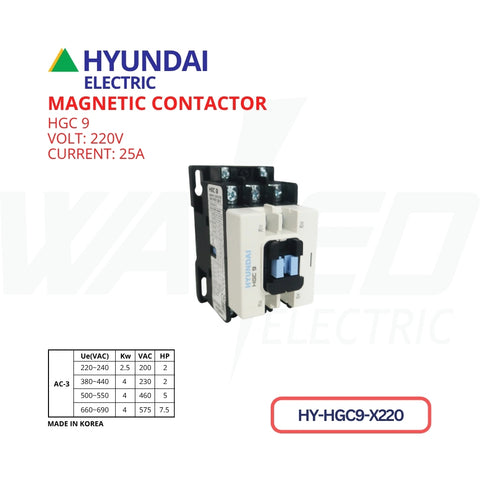 Magnetic Contactor - 25A - HGC9