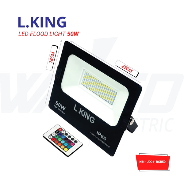 Flood Light - 50W - RGB - L.KING – Waked Electronics
