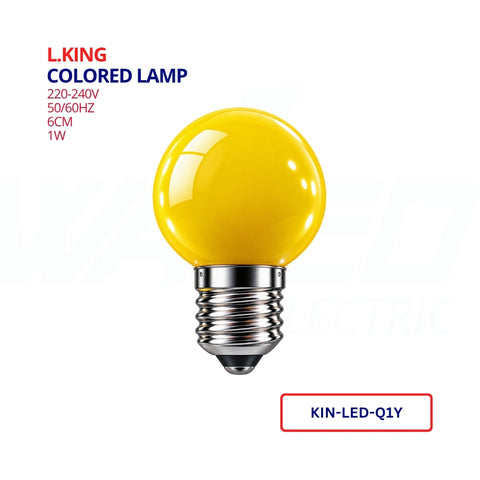 Led Color Lamp - 1w YELLOW - L.KING