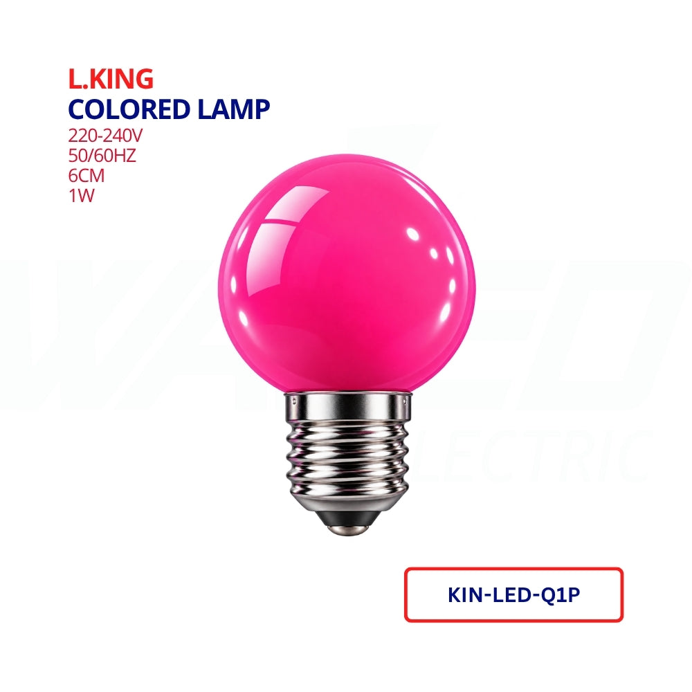 Led Color Lamp - 1w PINK  - L.KING
