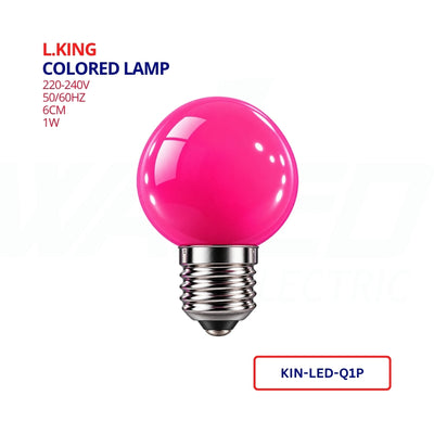 Led Color Lamp - 1w PINK  - L.KING