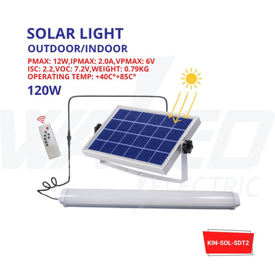 Led Solar Lamp - 120W/60cm - Water Proof