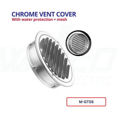 Chrome Vent Cover - 14X5cm