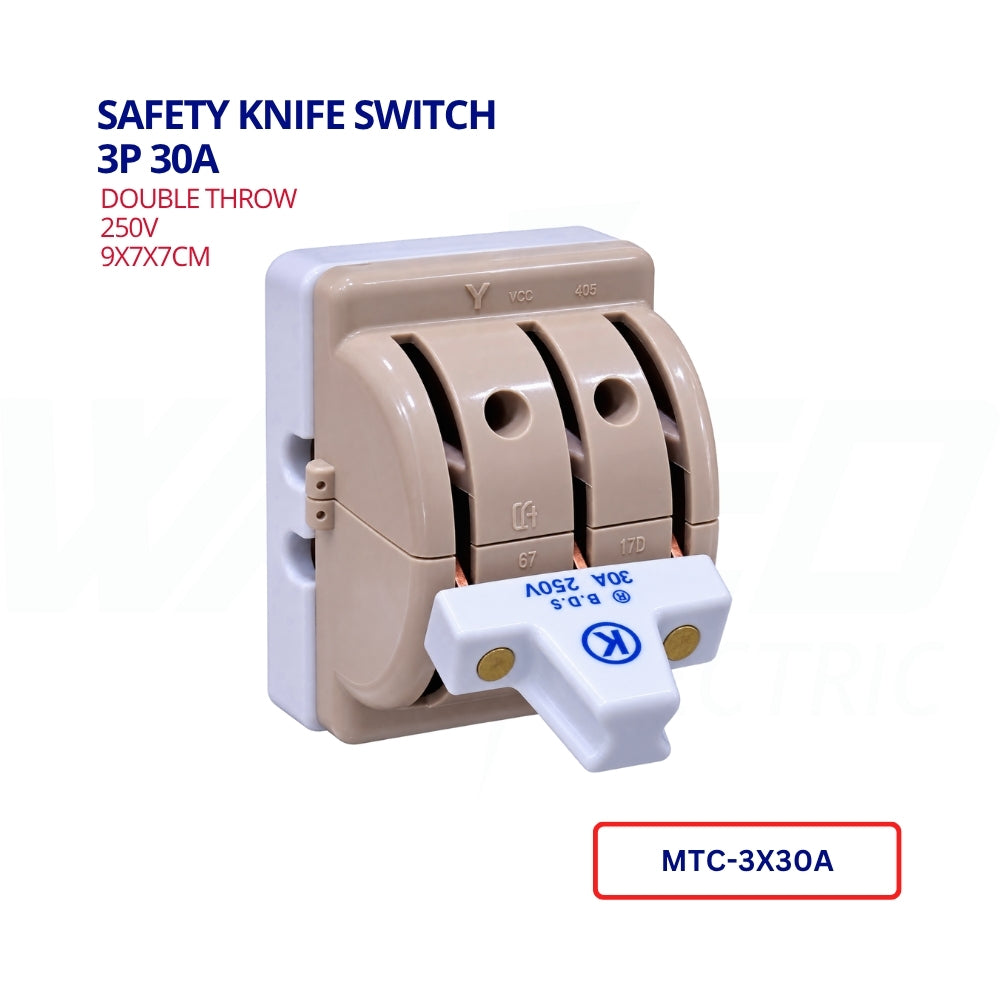 Safety Knife Switch - 250V - 3P 30A