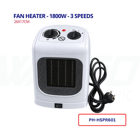 Fan heater - 1800w - 3 Speeds