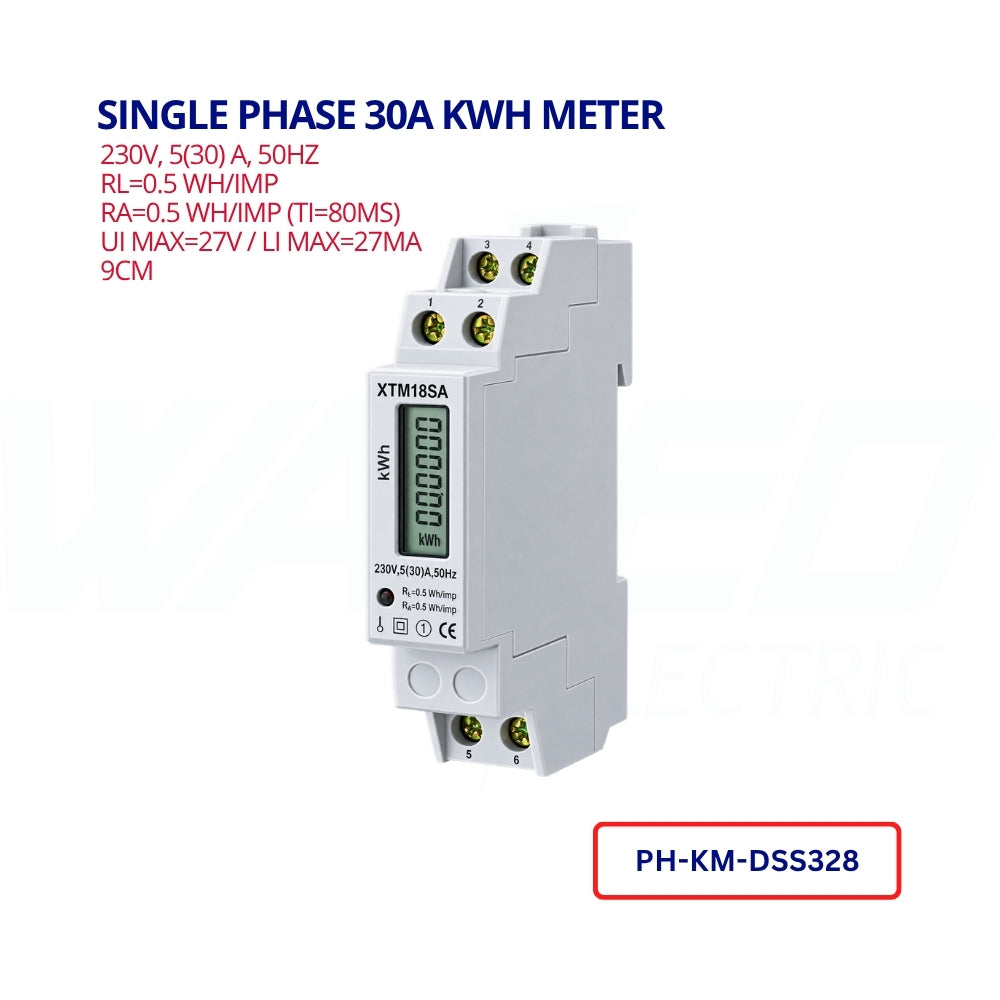 Single Phase 30A kWh meter