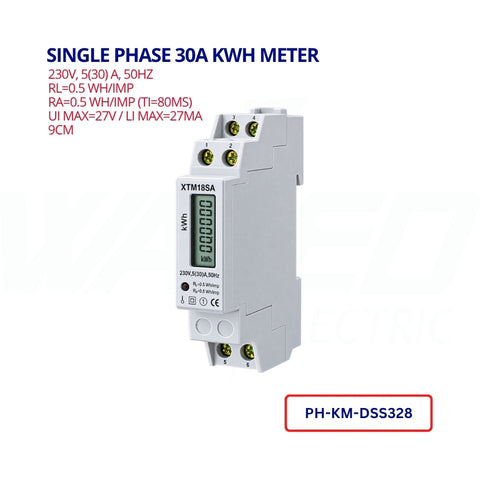 Single Phase 30A kWh meter