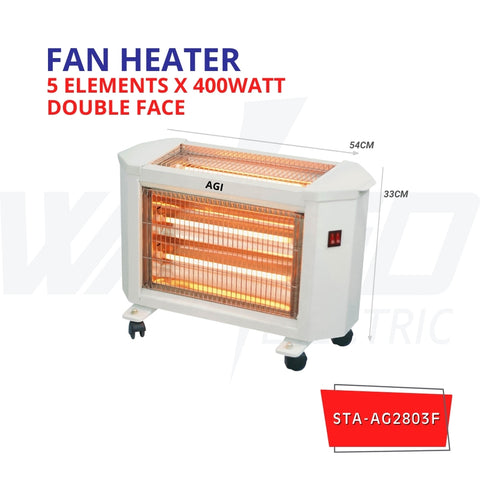 Fan Heater - 5 elements - Double face