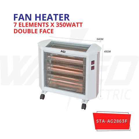 Fan Heater - 7 elements - Double face