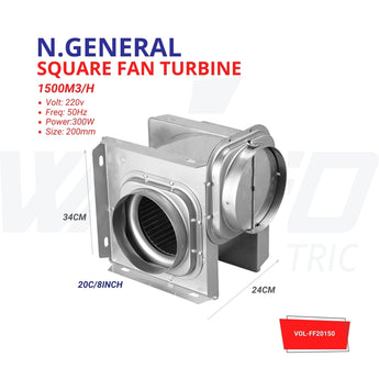 Turbine Fan - 300W - 8inch