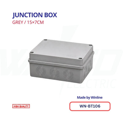 WINLINE Junction Box Grey – 15×7cm