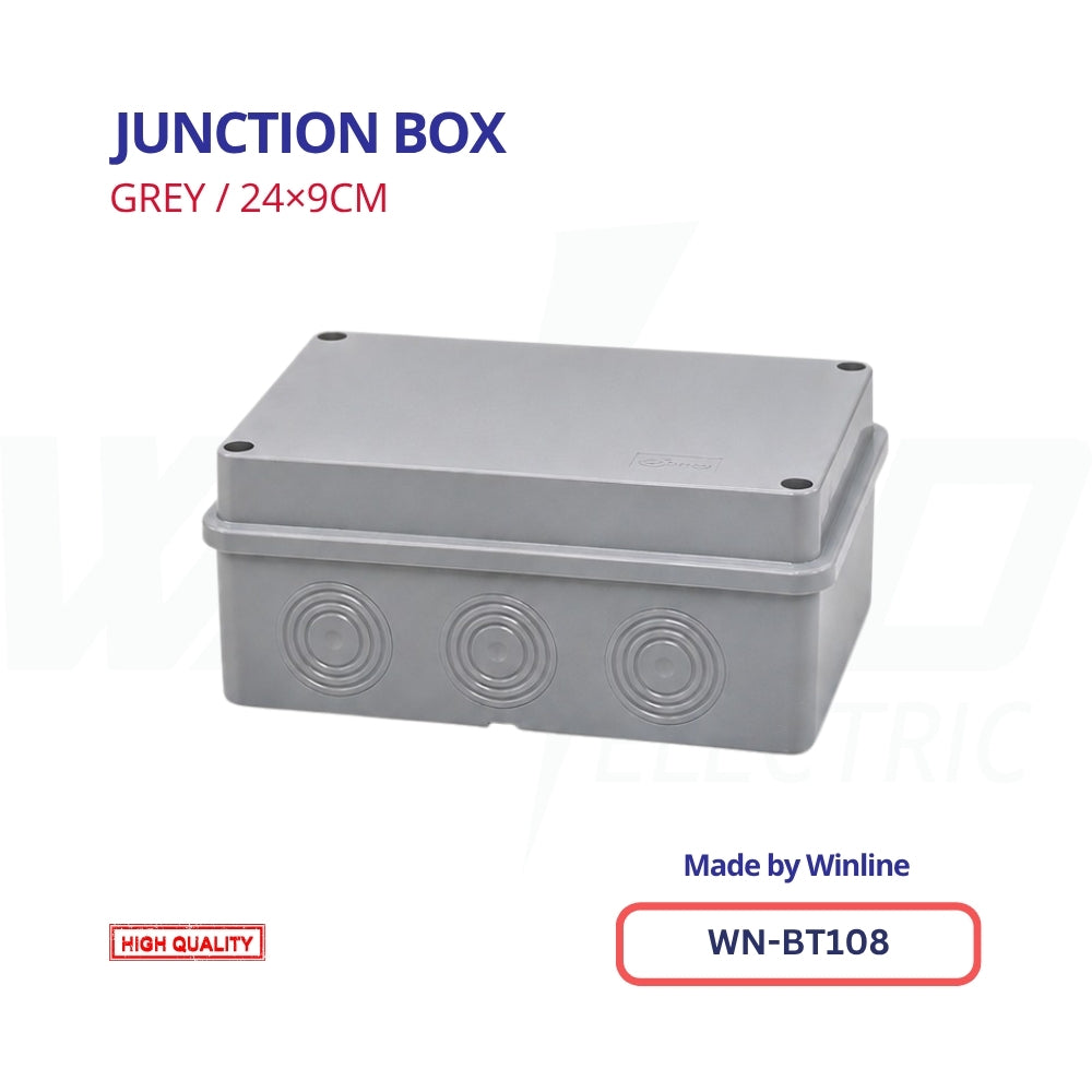 WINLINE Junction Box Grey – 24×9cm