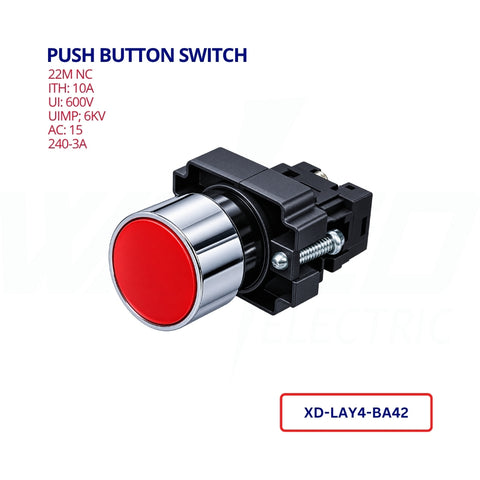PUSH BUTTON SWITCH  RED