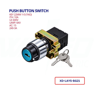 PUSH BUTTON SWITCH - WITH KEY
