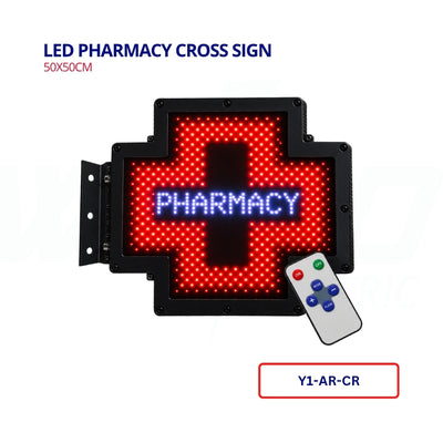 Led Pharmacy Cross Sign