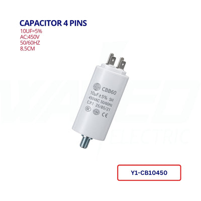 Capacitor 4 Pins - 10UF/450VAC-CBB60