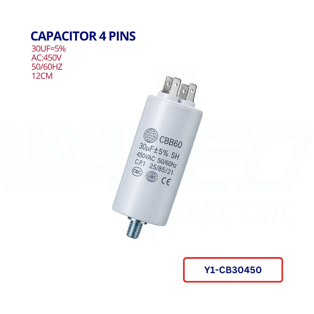 Capacitor 4 Pins - 30UF/450VAC-CBB60