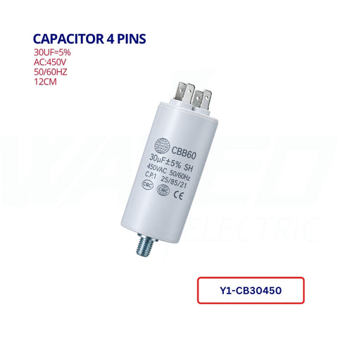 Capacitor 4 Pins - 30UF/450VAC-CBB60