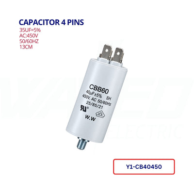 Capacitor 4 Pins - 40UF/450VAC-CBB60