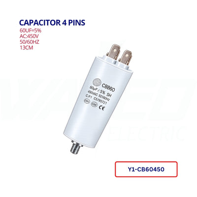 Capacitor 4 Pins - 60UF/450VAC-CBB60