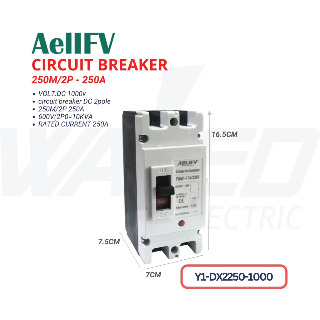 Circuit Breaker - 2P250A/1000VDC - AellFV