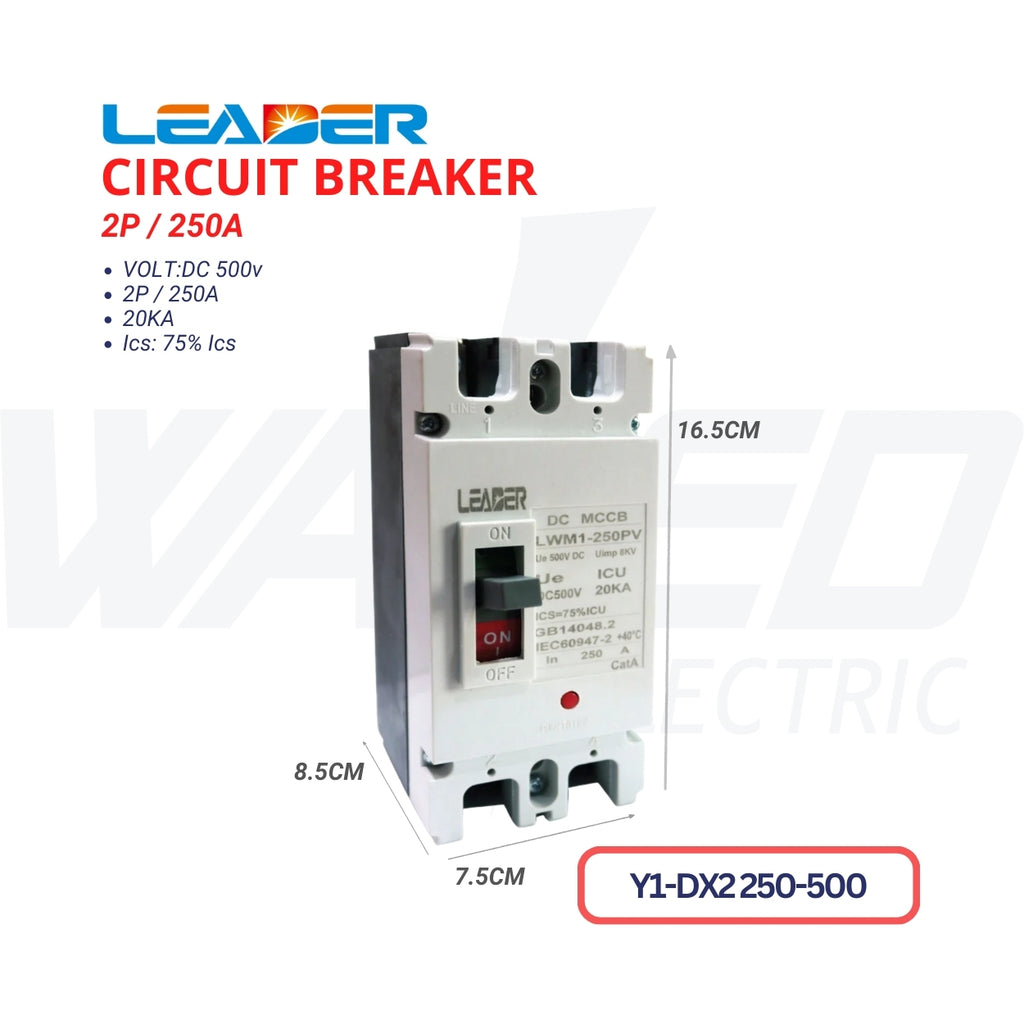 circuit breaker - 2P250A/500VDC-LEADER