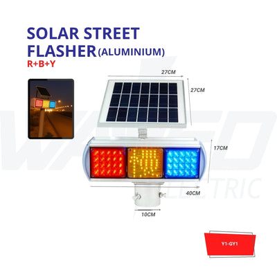 Solar Street Flasher - 3 colors