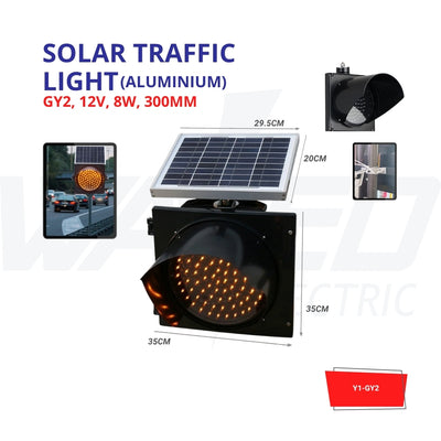 Solar Traffic Light - 8w - 12v
