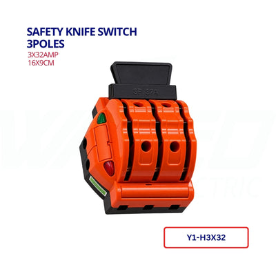 Knife Switch-3 Poles -32 Amp